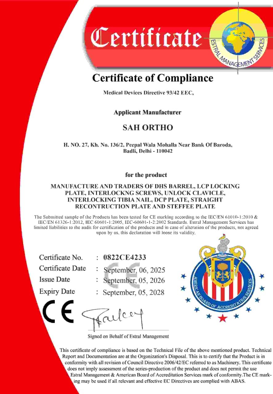 CE Compliance (93/42 EEC)